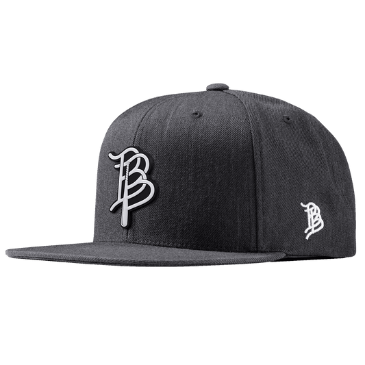 BB Baseball Cutout PVC Classic Snapback Charcoal