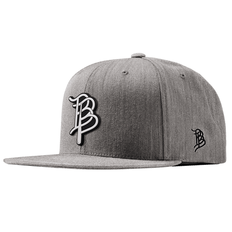 BB Baseball Cutout PVC Classic Snapback Heather Gray