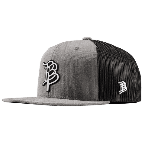 BB Baseball Cutout PVC Flat Trucker Heather Gray