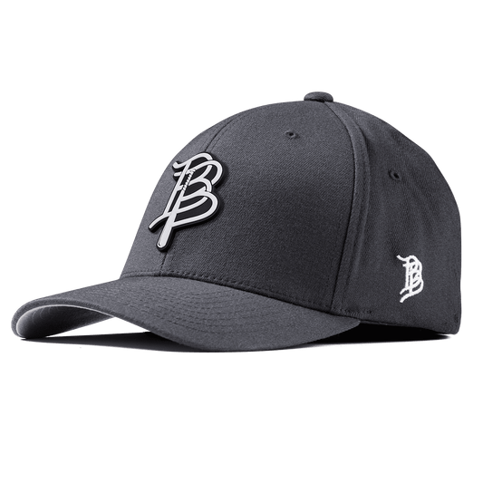 BB Baseball Cutout PVC Fitted Charcoal