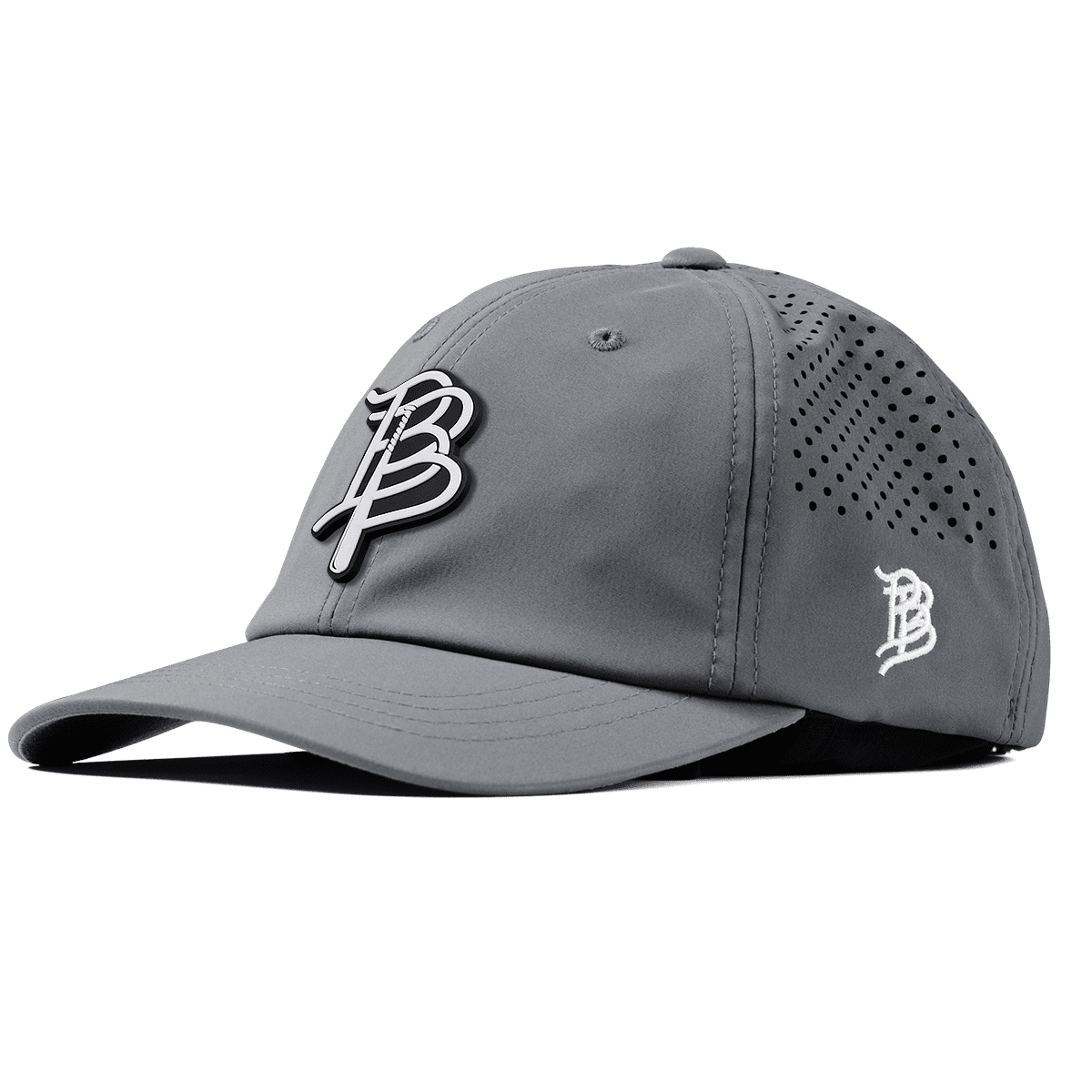 BB Baseball Cutout PVC Performance Dad Hat Slate