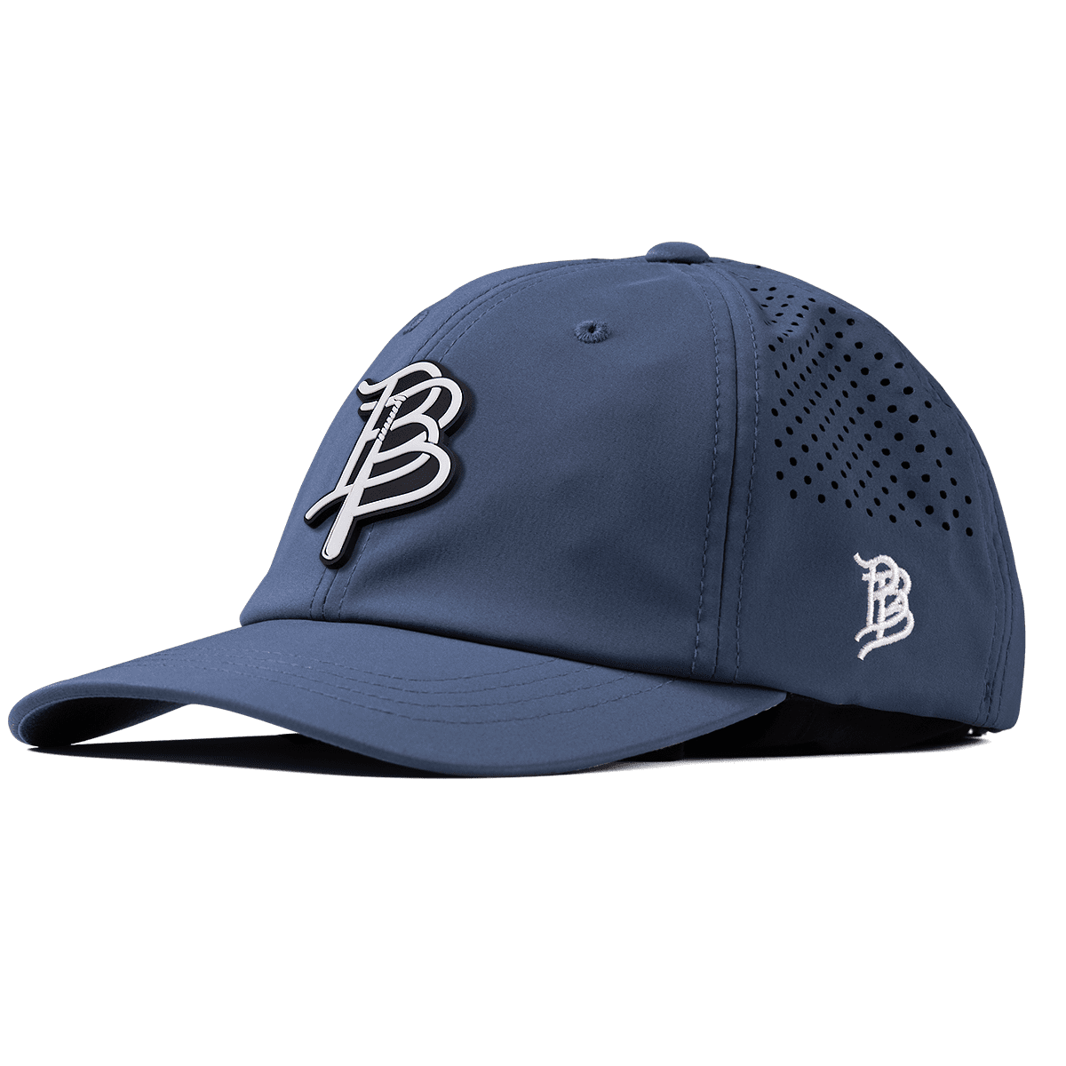 BB Baseball Cutout PVC Performance Dad Hat Navy