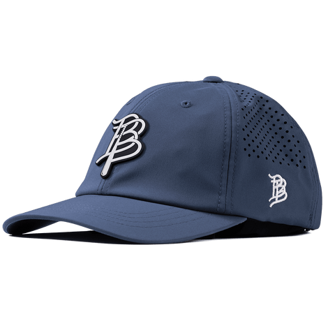 BB Baseball Cutout PVC Performance Dad Hat Navy