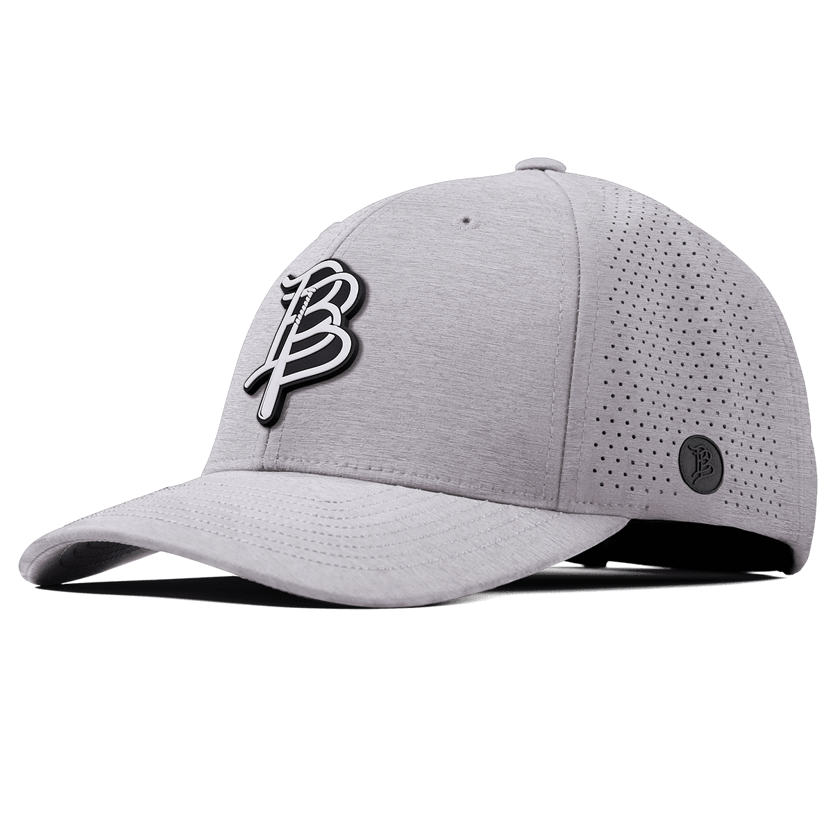 BB Baseball Cutout PVC Elite Curved Heather Gray