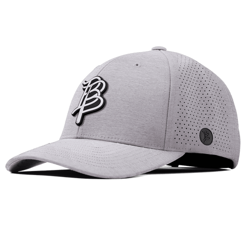 BB Baseball Cutout PVC Elite Curved Heather Gray