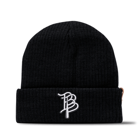 BB Baseball Cutout PVC Essential Beanie Black