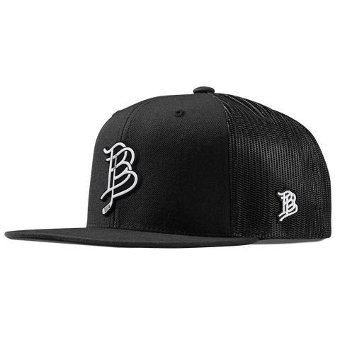 BB Hockey Cutout PVC Flat Trucker Black