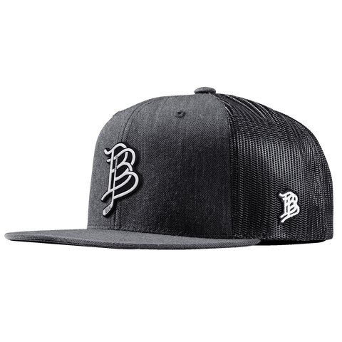 BB Hockey Cutout PVC Flat Trucker Charcoal