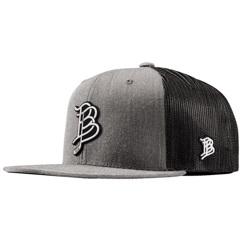 BB Hockey Cutout PVC Flat Trucker Heather Gray