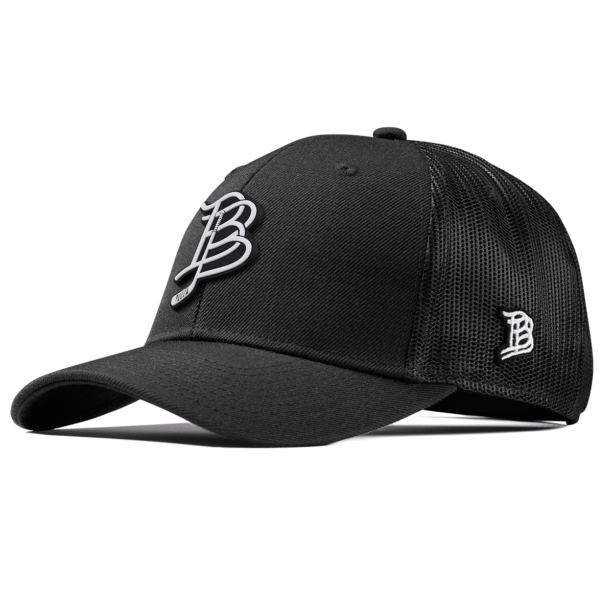 BB Hockey Cutout PVC Curved Trucker Black