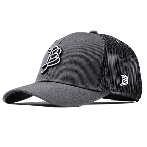 BB Hockey Cutout PVC Curved Trucker Charcoal