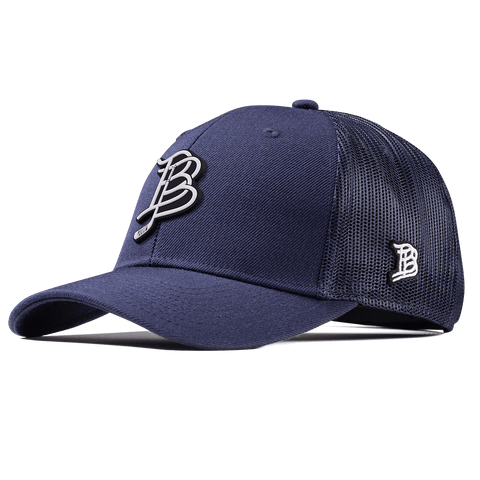 BB Hockey Cutout PVC Curved Trucker Navy