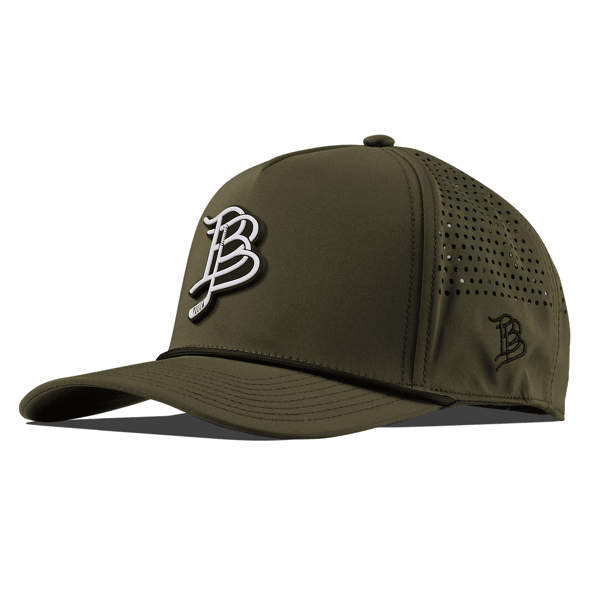 BB Hockey Cutout PVC Curved 5 Panel Performance Loden/Black