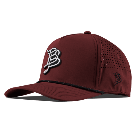 BB Hockey Cutout PVC Curved 5 Panel Performance Maroon/Black