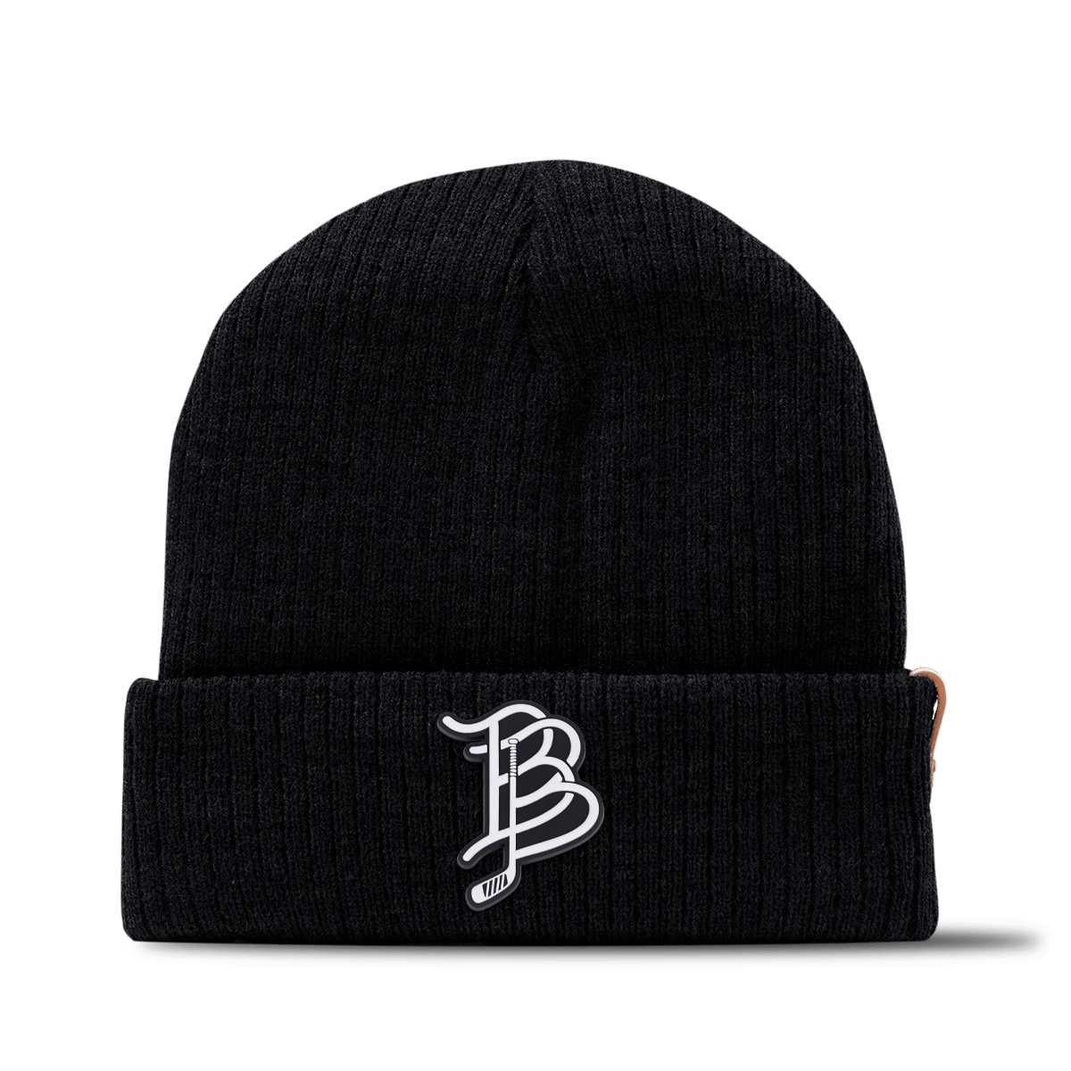 BB Hockey Cutout PVC Essential Beanie Black