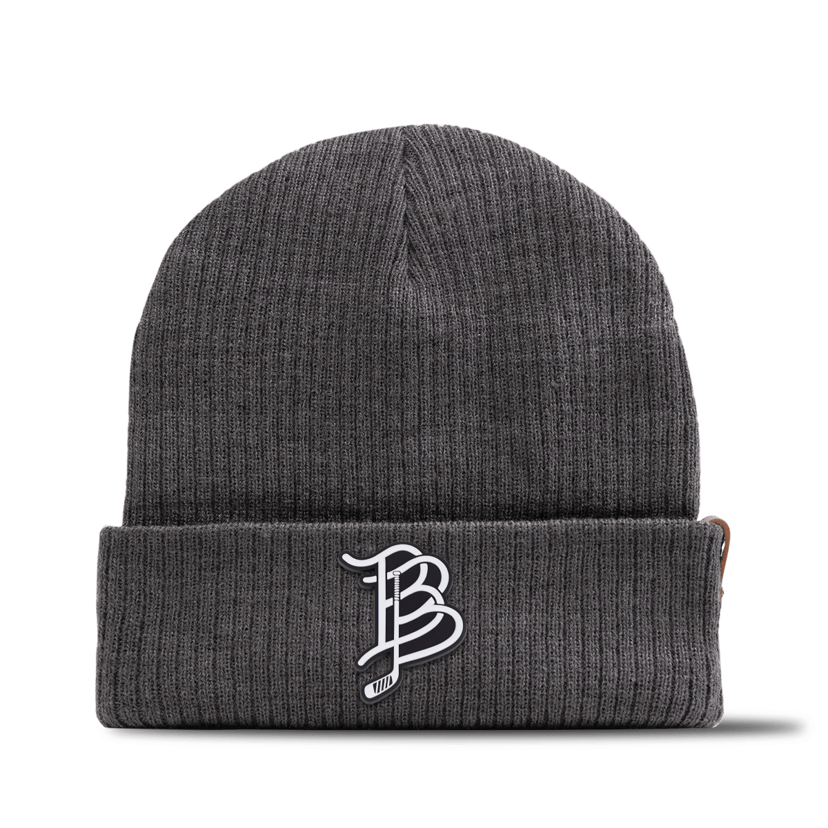 BB Hockey Cutout PVC Essential Beanie Charcoal