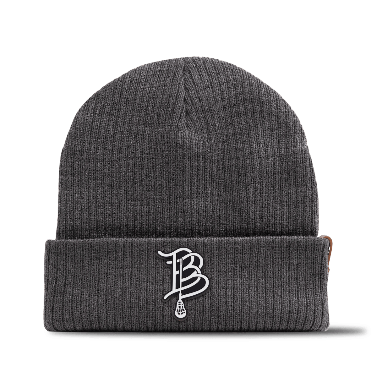 BB Lacrosse Cutout PVC Essential Beanie Charcoal