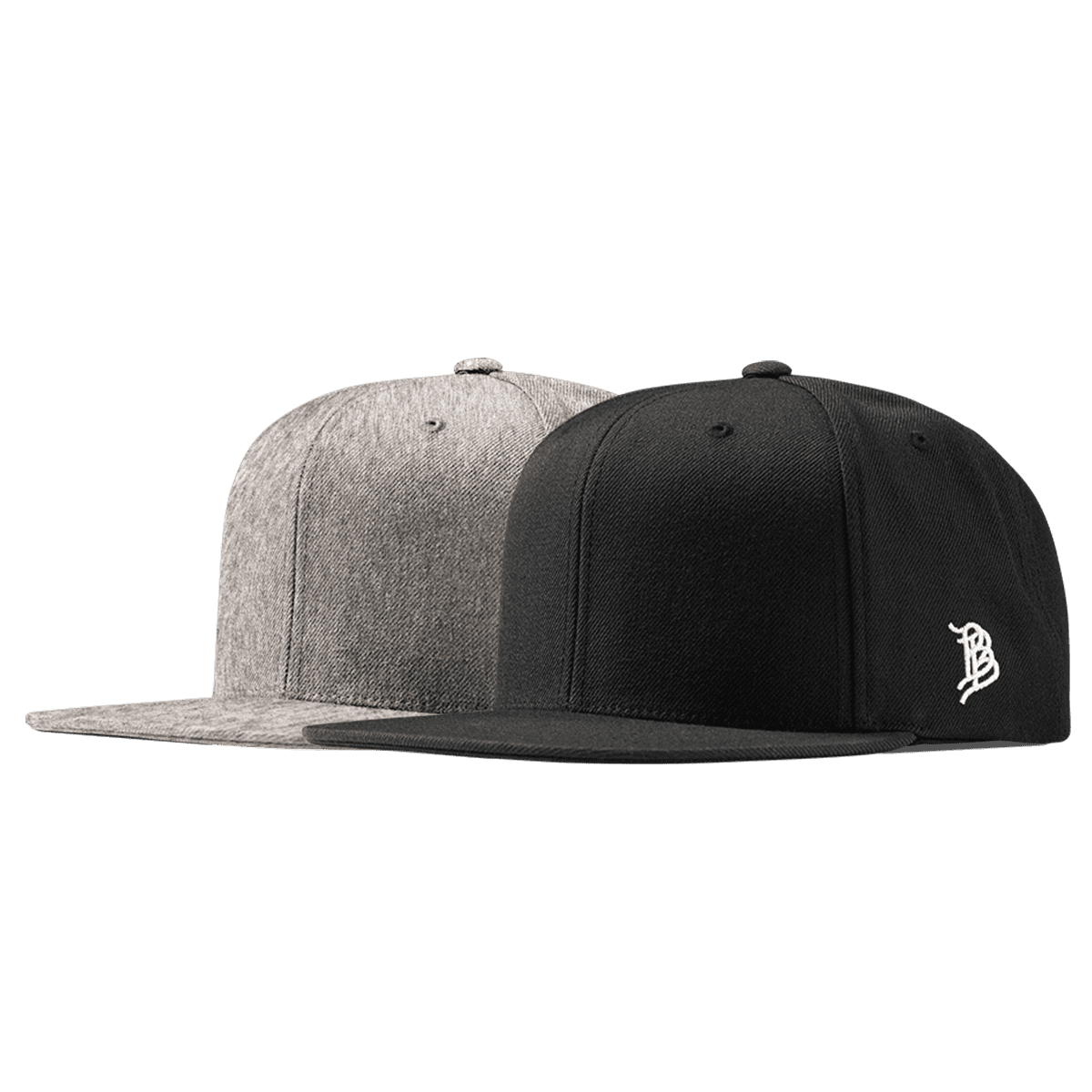 Bare Classic Snapback 2-Pack Black + Heather Gray