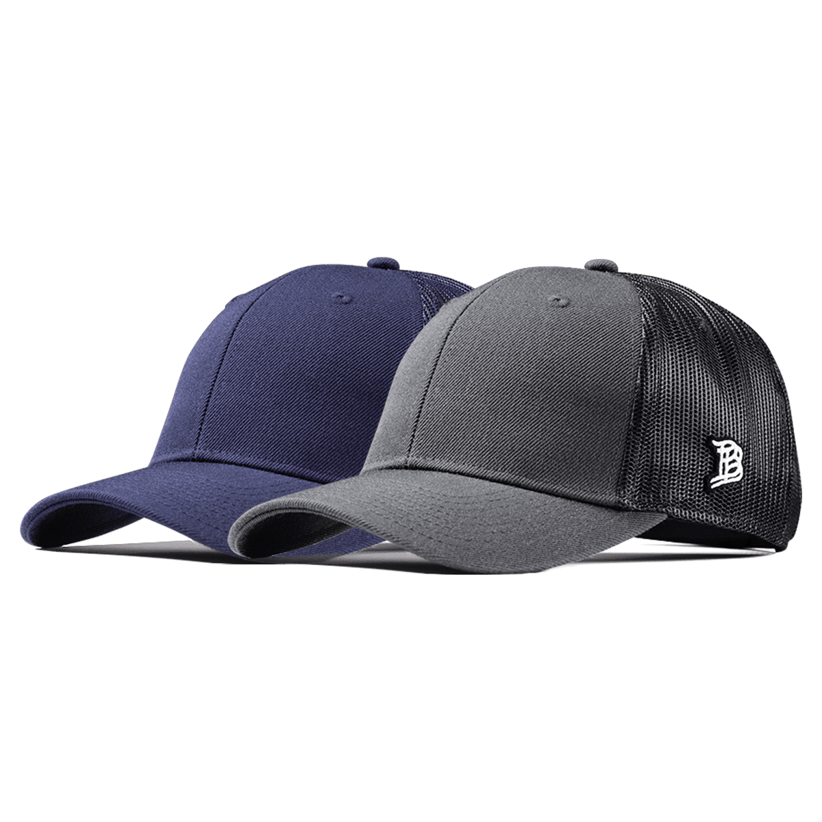 Bare Curved Trucker 2-Pack Charcoal + Navy