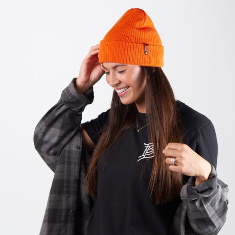 Bare Essential Beanie Blaze Orange Female Alt Image