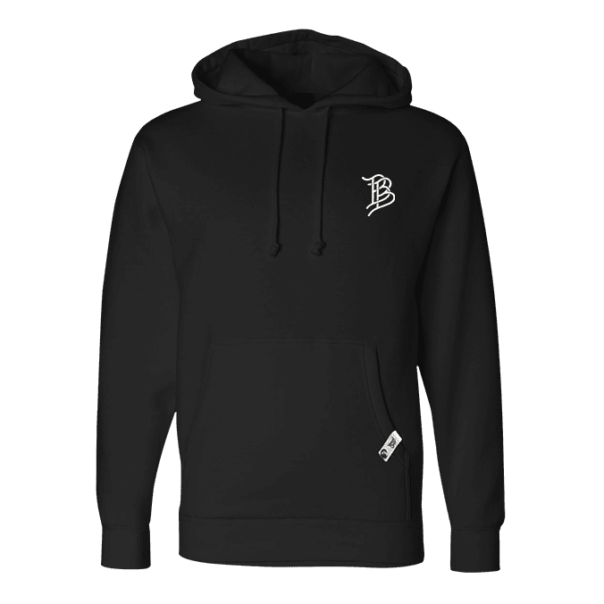 Hardworking Hoodie Front Black