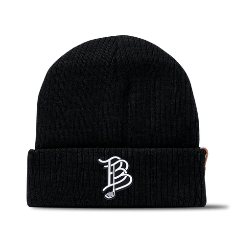 BB Golf Cutout PVC Essential Beanie Black