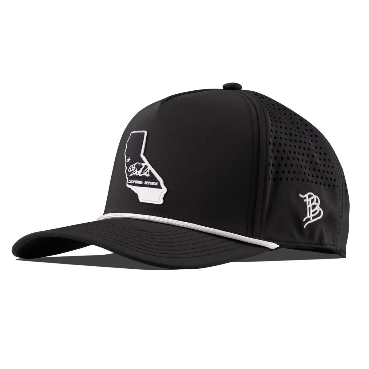 California Vintage Curved 5 Panel Performance Black/White