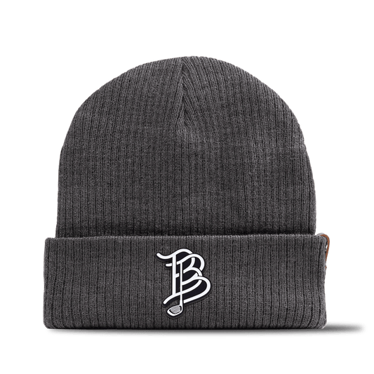 BB Golf Cutout PVC Essential Beanie Charcoal