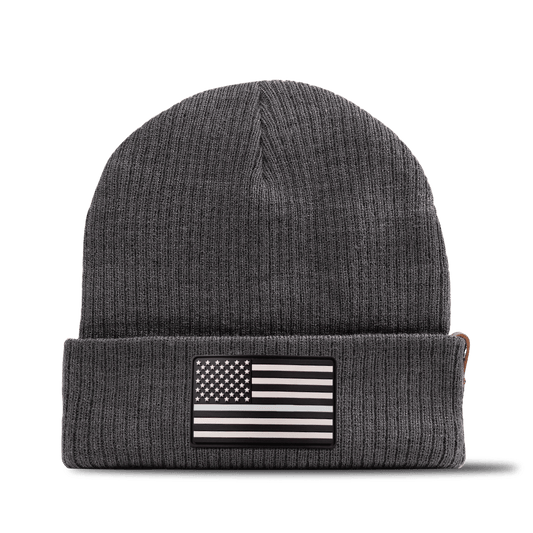 Vintage Old Glory Essential Beanie Charcoal