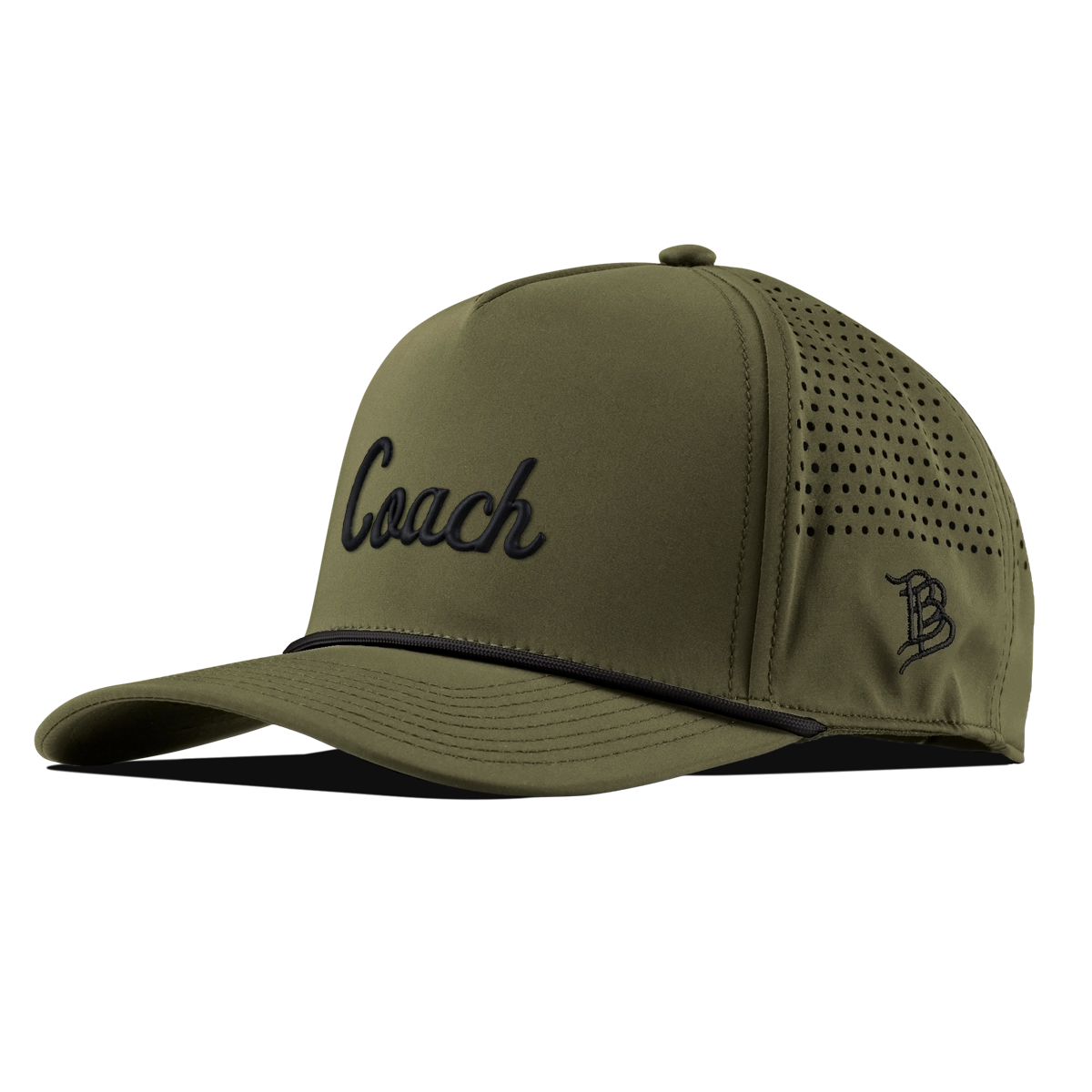 Coach Curved 5 Panel Performance (Black Script) Loden/Black