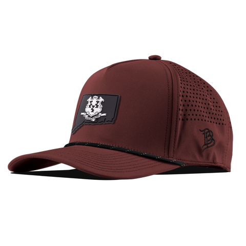 Connecticut Vintage Curved 5 Panel Performance Maroon/Black