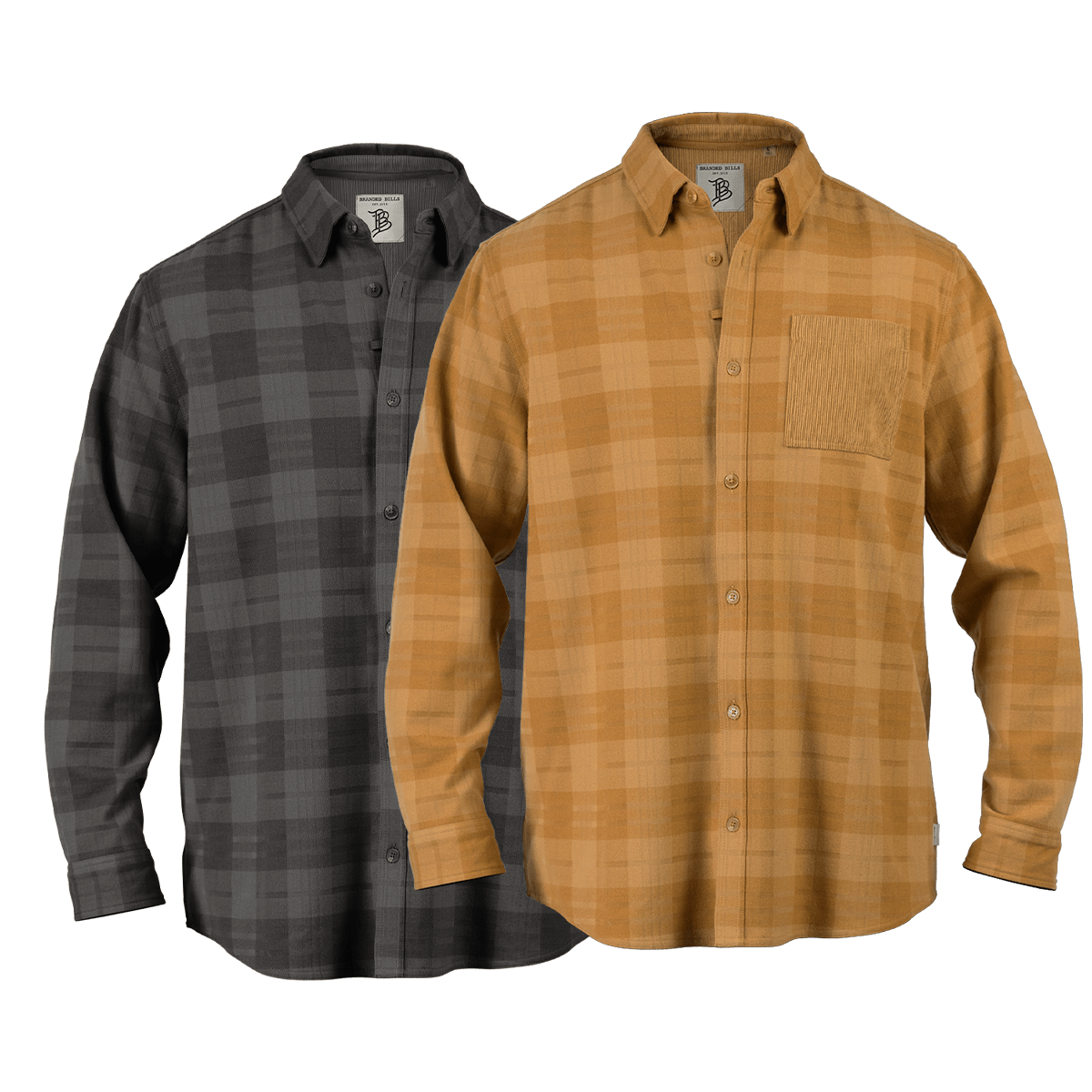 Cordridge™ Flannel 2-Pack Wheat + Charcoal