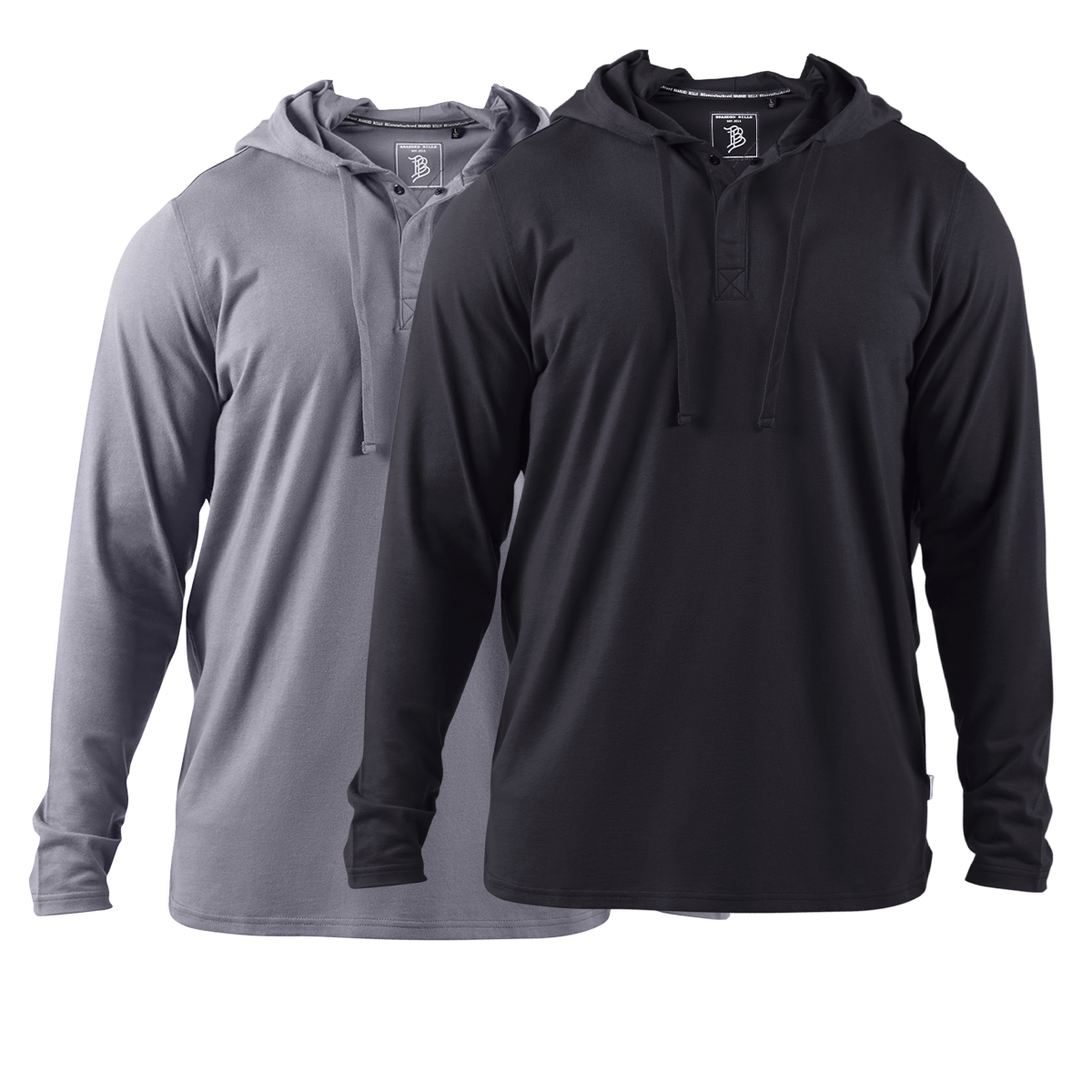 Cortaro™ Long Sleeve Tee 2-Pack Gray + Black