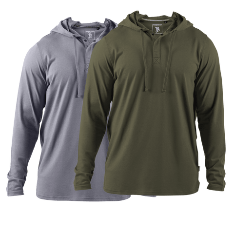 Cortaro™ Long Sleeve Tee 2-Pack Gray  + Loden