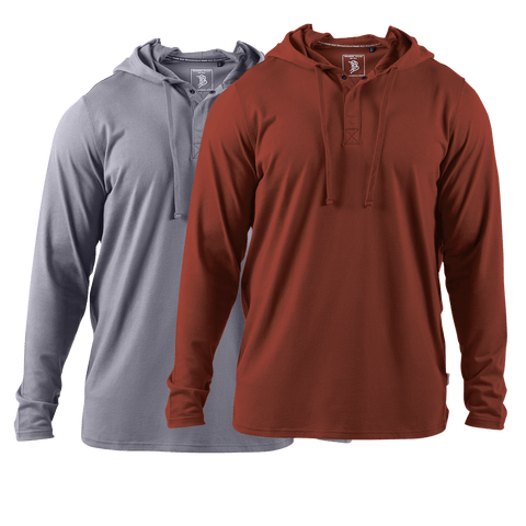 Cortaro™ Long Sleeve Tee 2-Pack Gray + Sedona