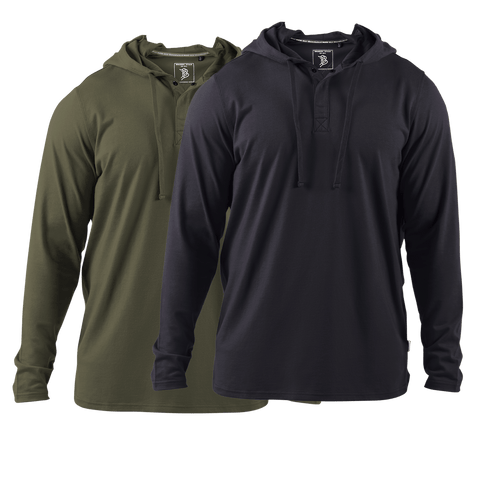 Cortaro™ Long Sleeve Tee 2-Pack Loden + Black