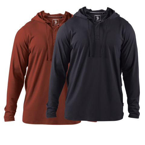 Cortaro™ Long Sleeve Tee 2-Pack Sedona + Black