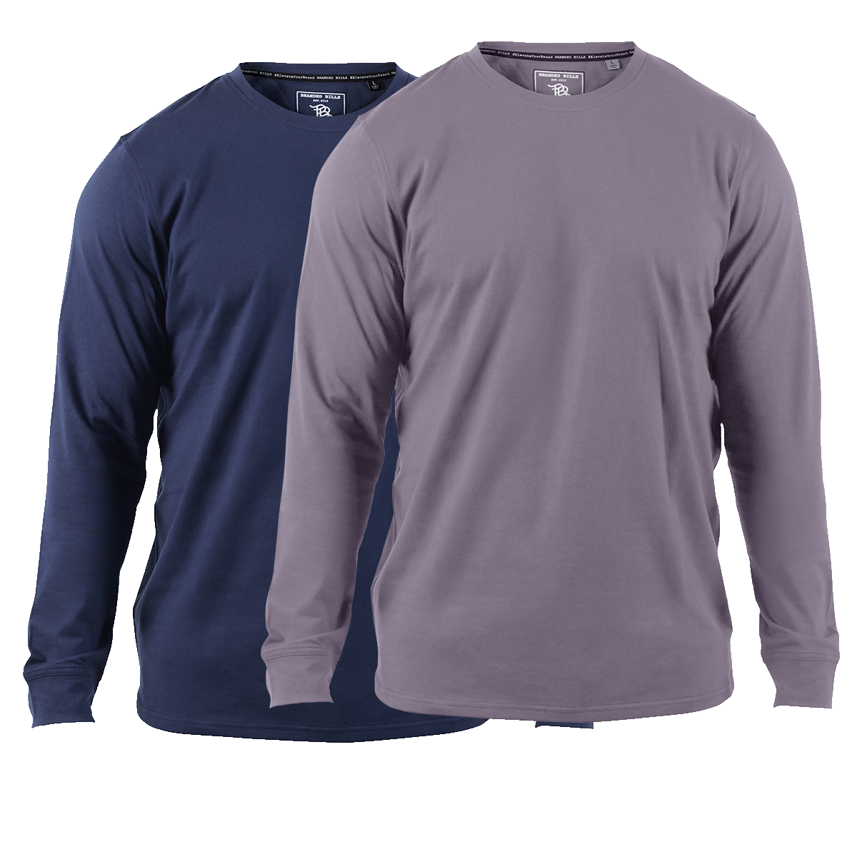 Cortaro™ Long Sleeve Tee 2-Pack Navy + Light Purple