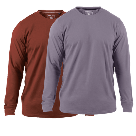 Cortaro™ Long Sleeve Tee 2-Pack Sedona + Light Purple