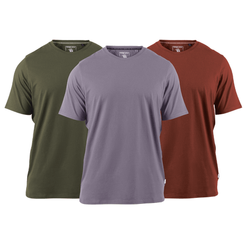 Cortaro™ Tee 3-Pack Loden + Sedona + Light Purple