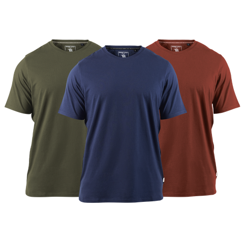 Cortaro Tee 3-Pack Loden + Navy + Sedona