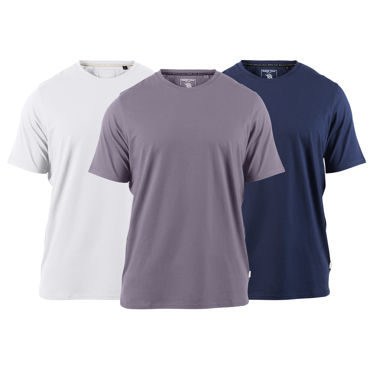 Cortaro™ Tee 3-Pack Navy + White + Light Purple