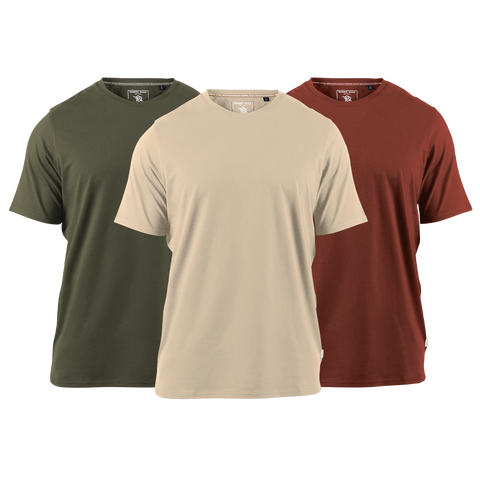 Cortaro Tee 3-Pack Loden + Sand + Sedona