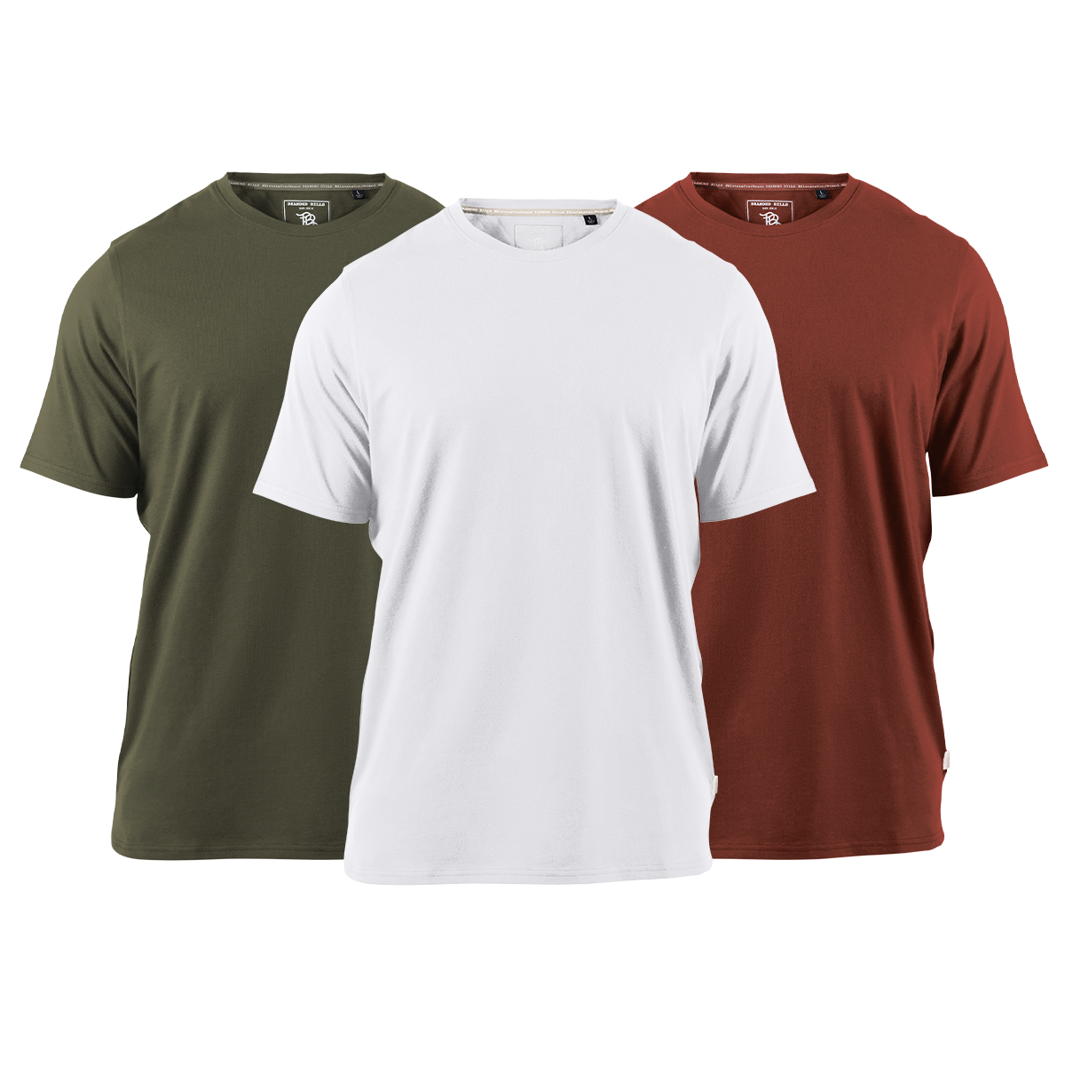 Cortaro Tee 3-Pack Loden + White + Sedona