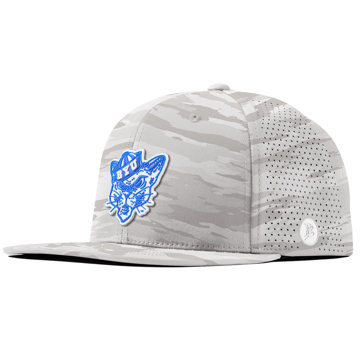 BYU "Cosmo The Cougar" Flat Elite Arctic Camo