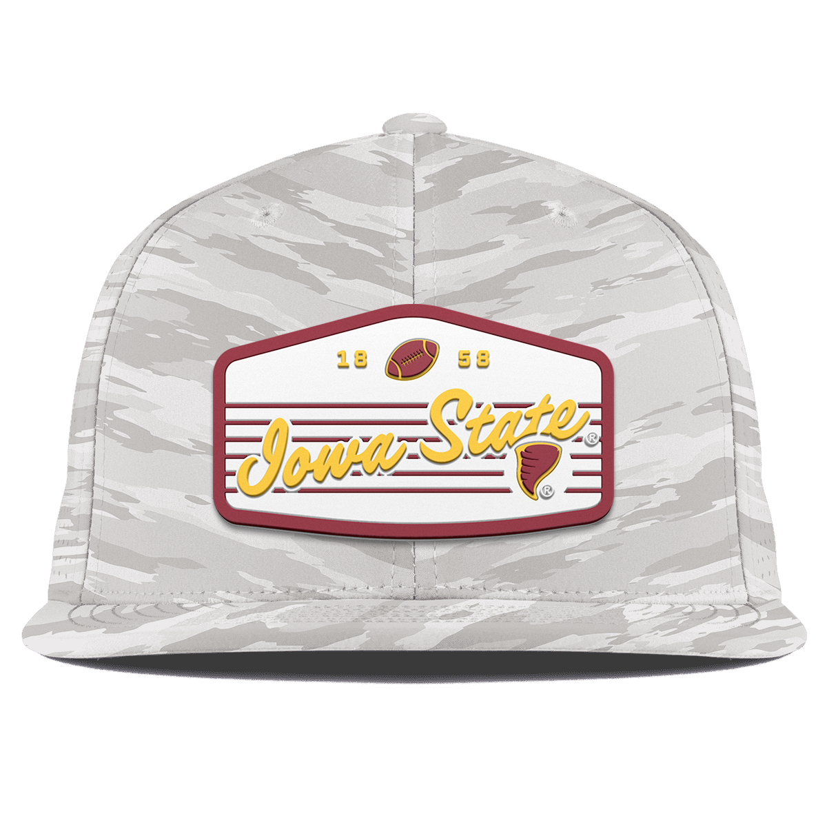 Iowa State University "Cyclones Football" Flat Elite Arctic Camo