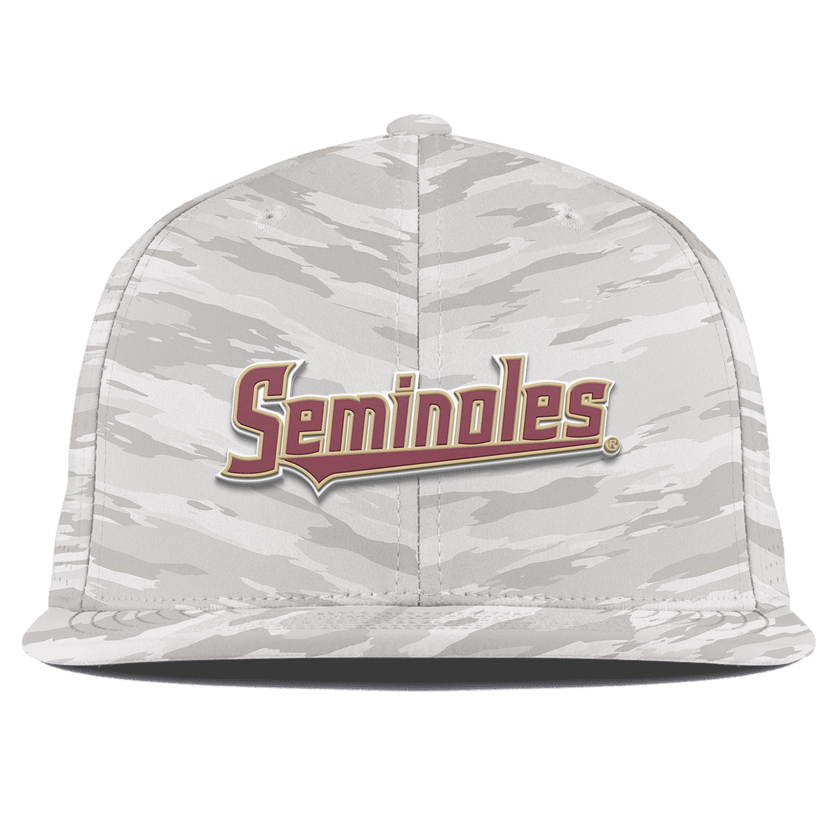 Florida State University "FSU Seminoles Block" Flat Elite Arctic Camo