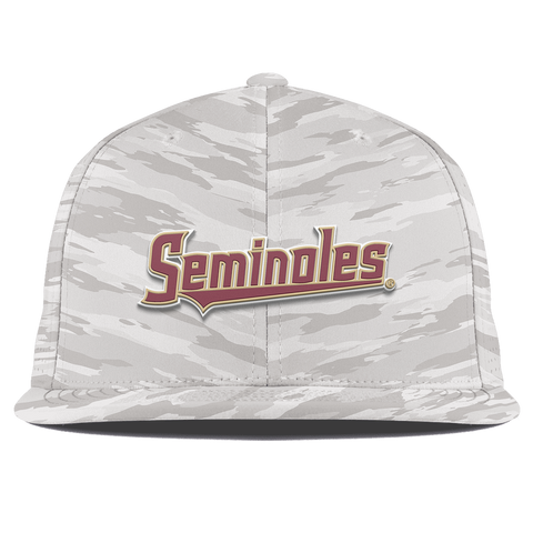 Florida State University "FSU Seminoles Block" Flat Elite Arctic Camo