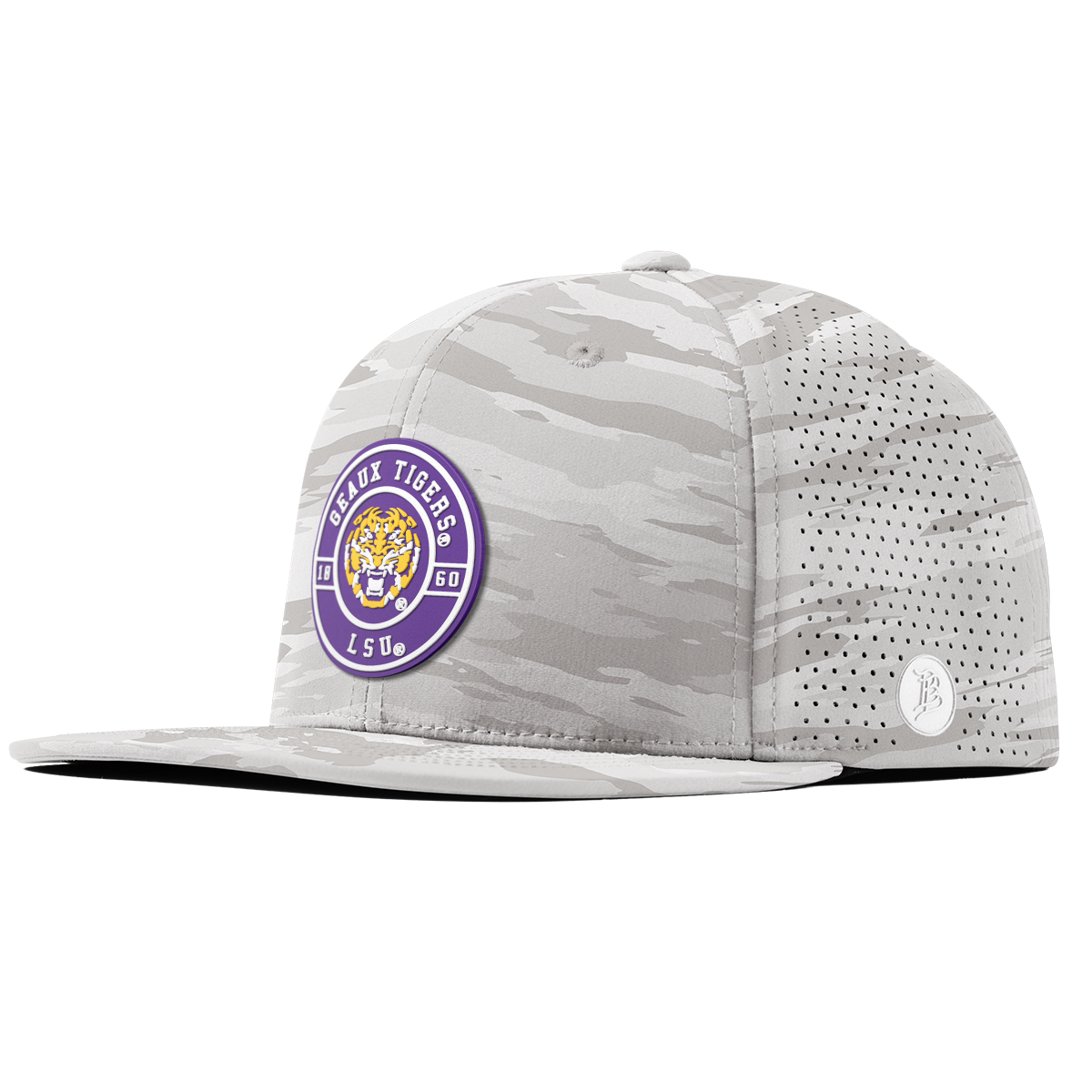 Louisiana State University "Geaux LSU Tigers" Flat Elite Arctic Camo