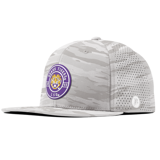 Louisiana State University "Geaux LSU Tigers" Flat Elite Arctic Camo